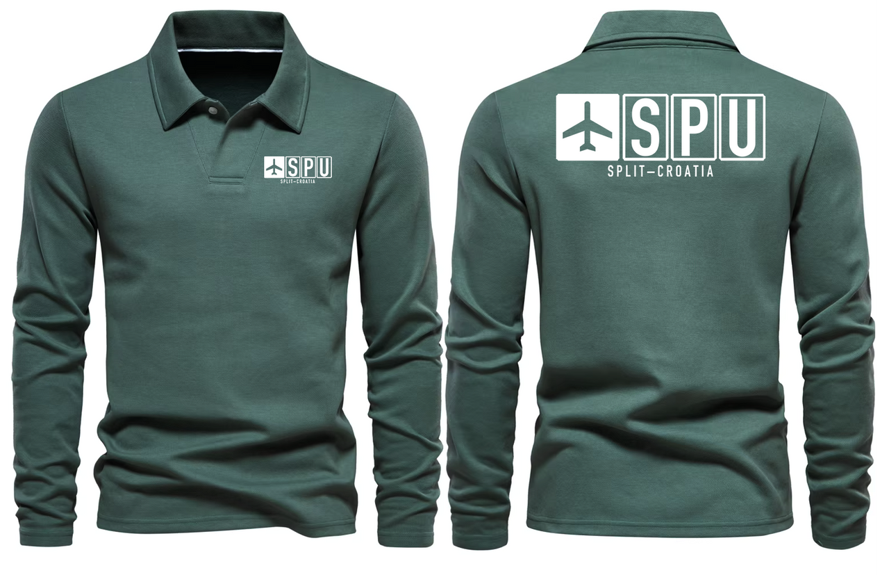 SPU AIRPORT LONG SLEEVE POLO