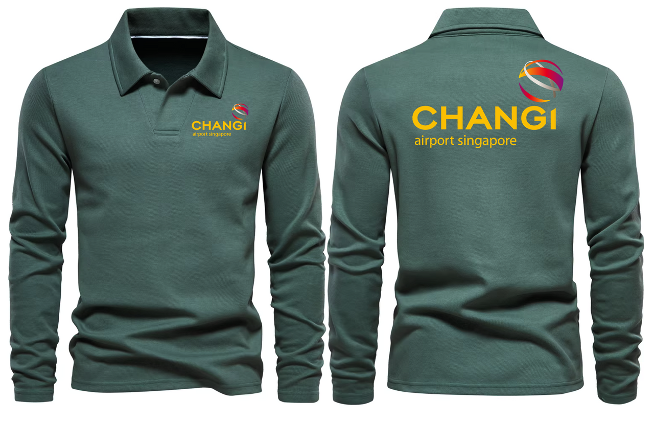 CHANGI AIRPORT LONG SLEEVE  POLO