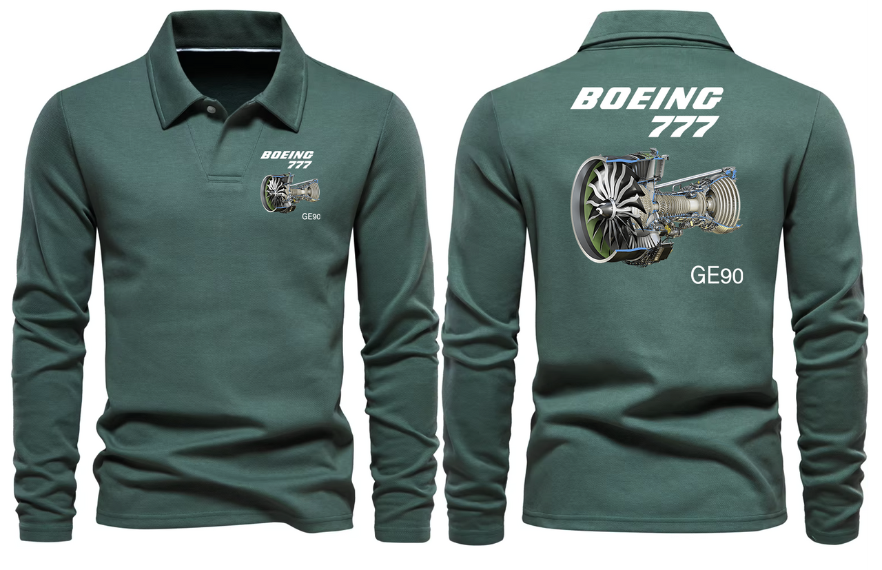 BOEING 777  LONG SLEEVE  POLO