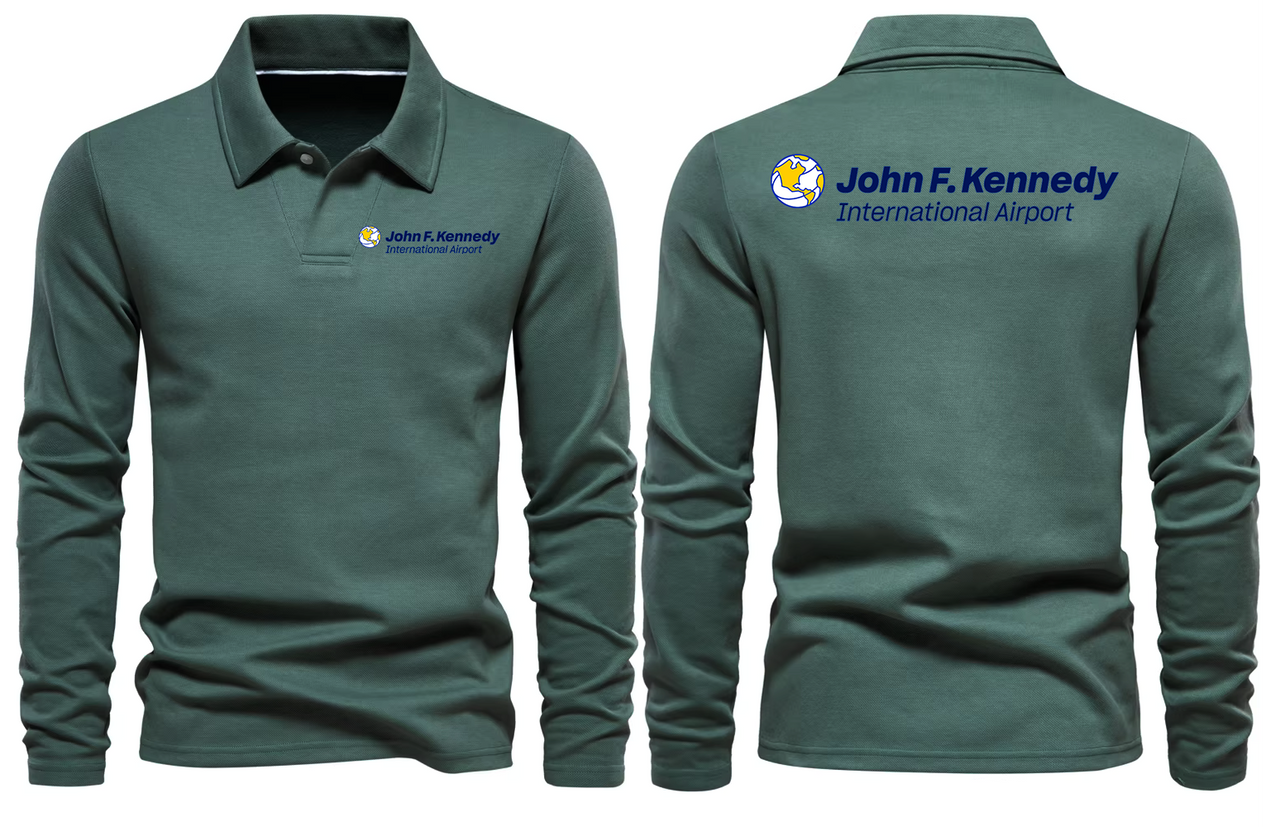 JOHAN F KENEDY AIRPORT LONG SLEEVE  POLO