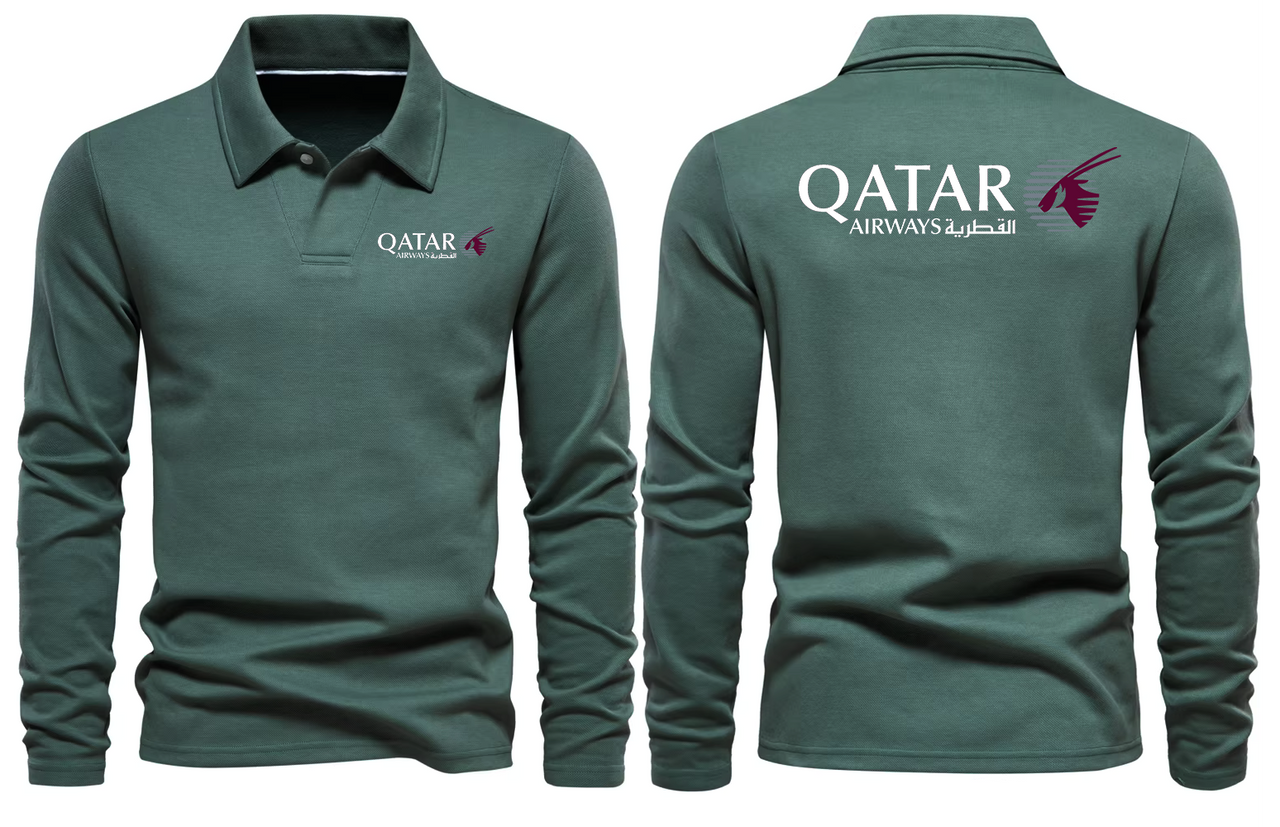 QATAR AIR  LONG SLEEVE  POLO
