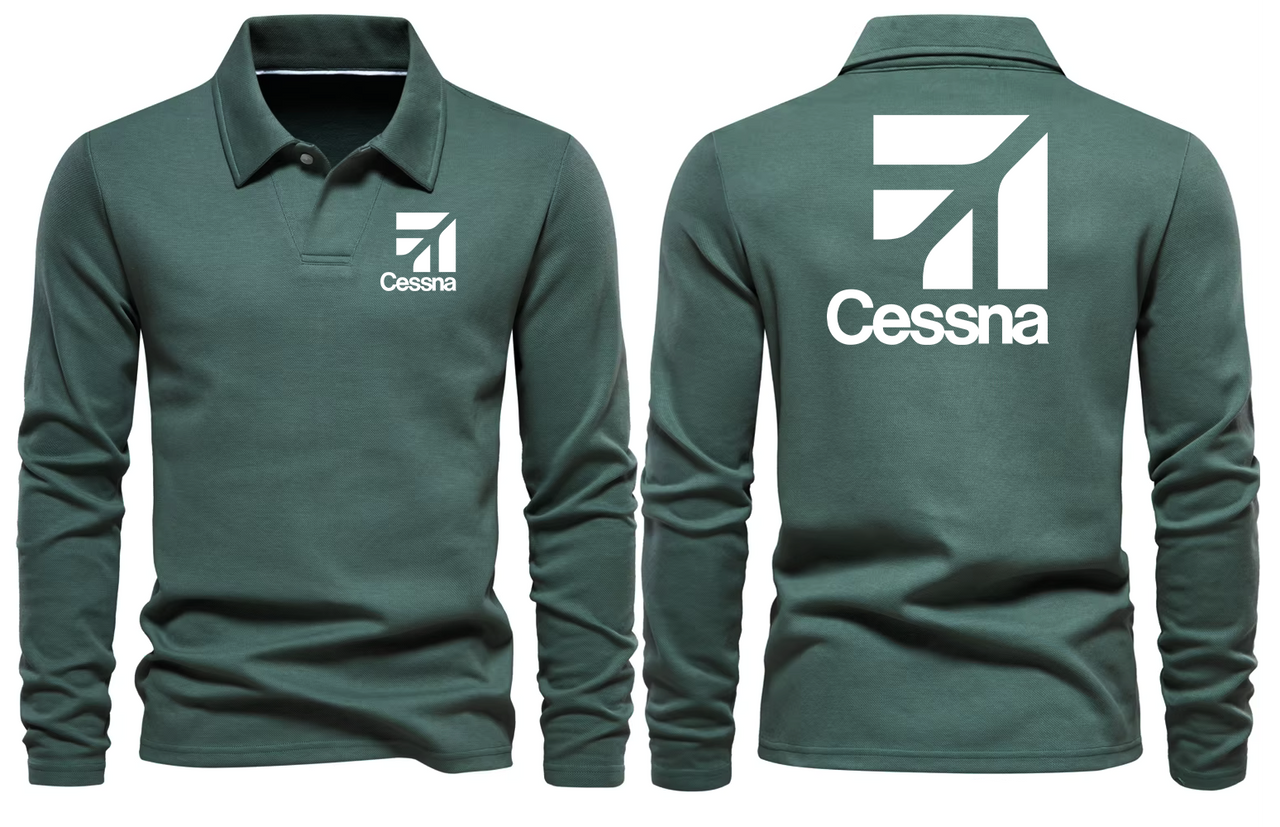 CESSNA LOGO LONG SLEEVE  POLO