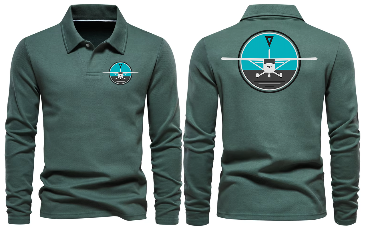 CESSNA COMPSS LONG SLEEVE  POLO
