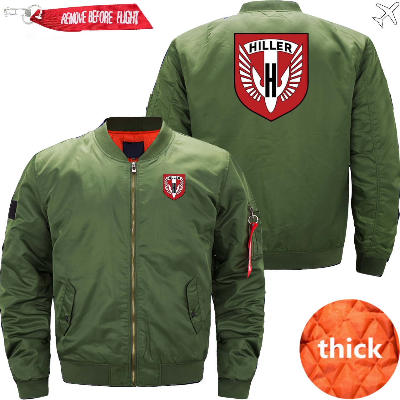HILLER HELICOPTER LOGO AVIATOR JACKET
