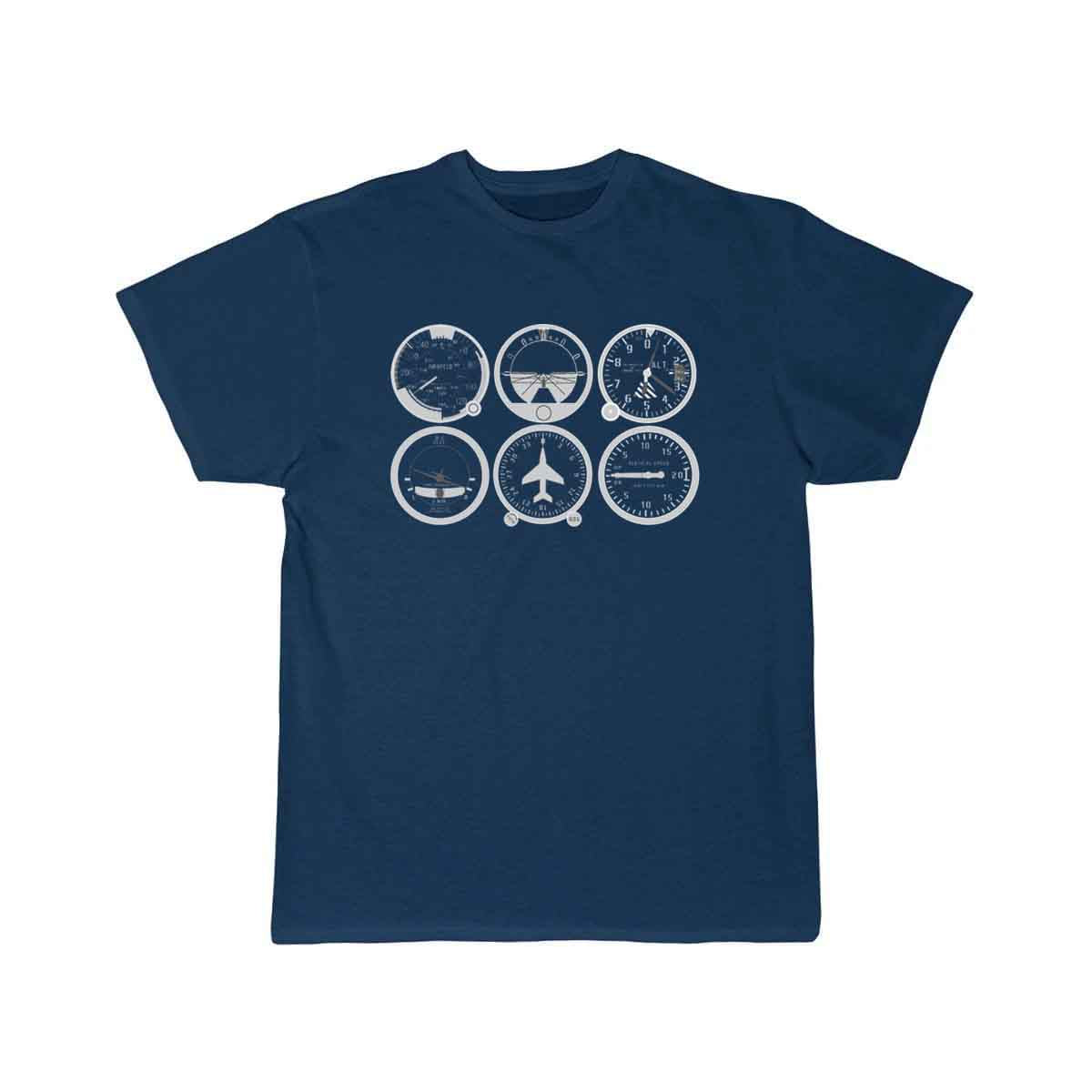 Pilot s Basic Six Six Pack Flight Instruments T-SHIRT THE AV8R