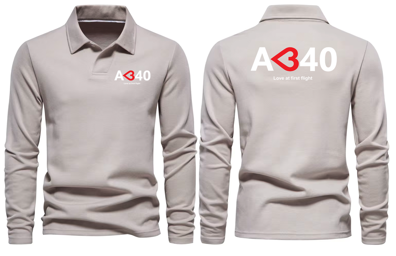 AIRBUS A340 LONG SLEEVE  POLO