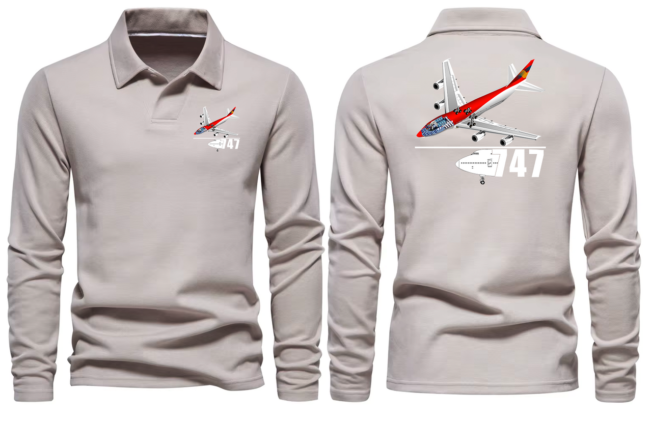 BOEING 747  LONG SLEEVE  POLO