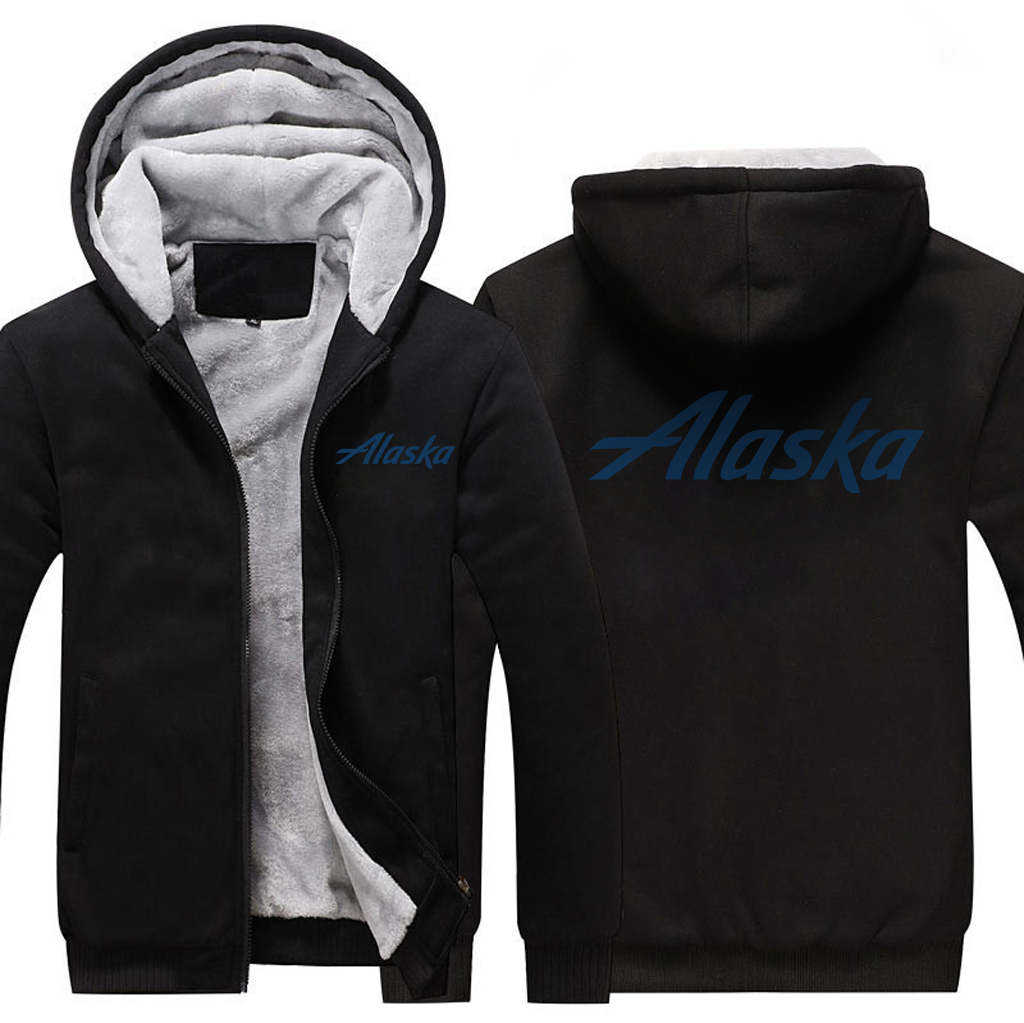 AIR ALASKA AIRLINES  JACKETS FLEECE SWEATSHIRT
