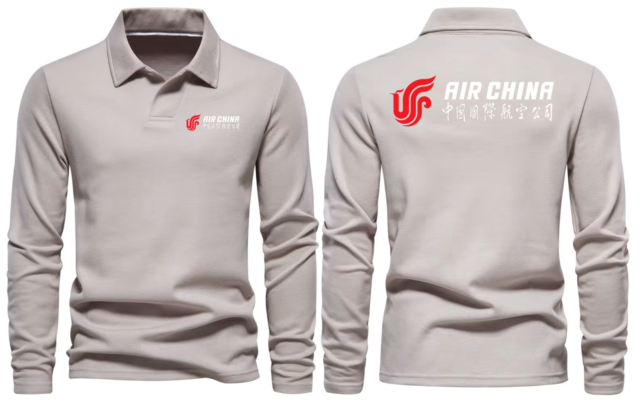 AIR CHINA AIRLINES LONG SLEEVE  POLO