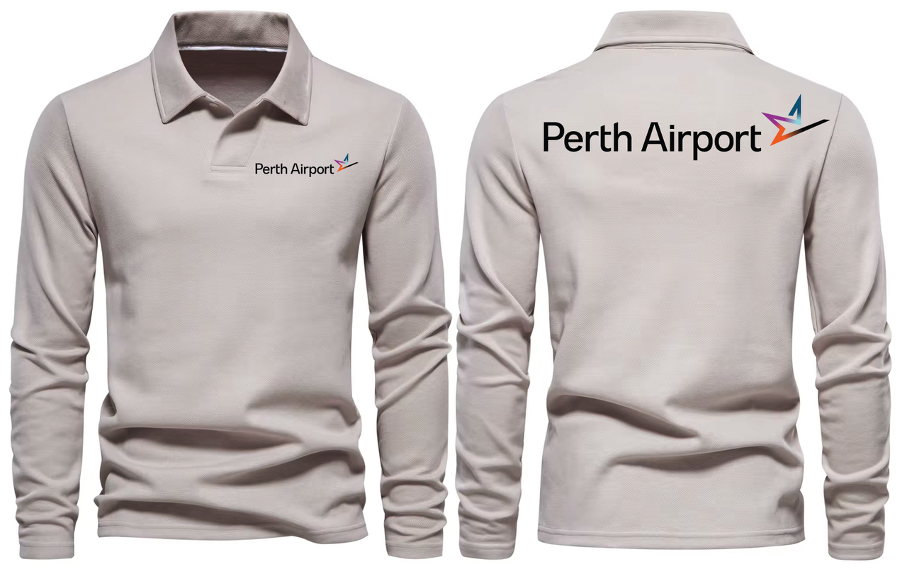 PERTH AIRPORT LONG SLEEVE  POLO