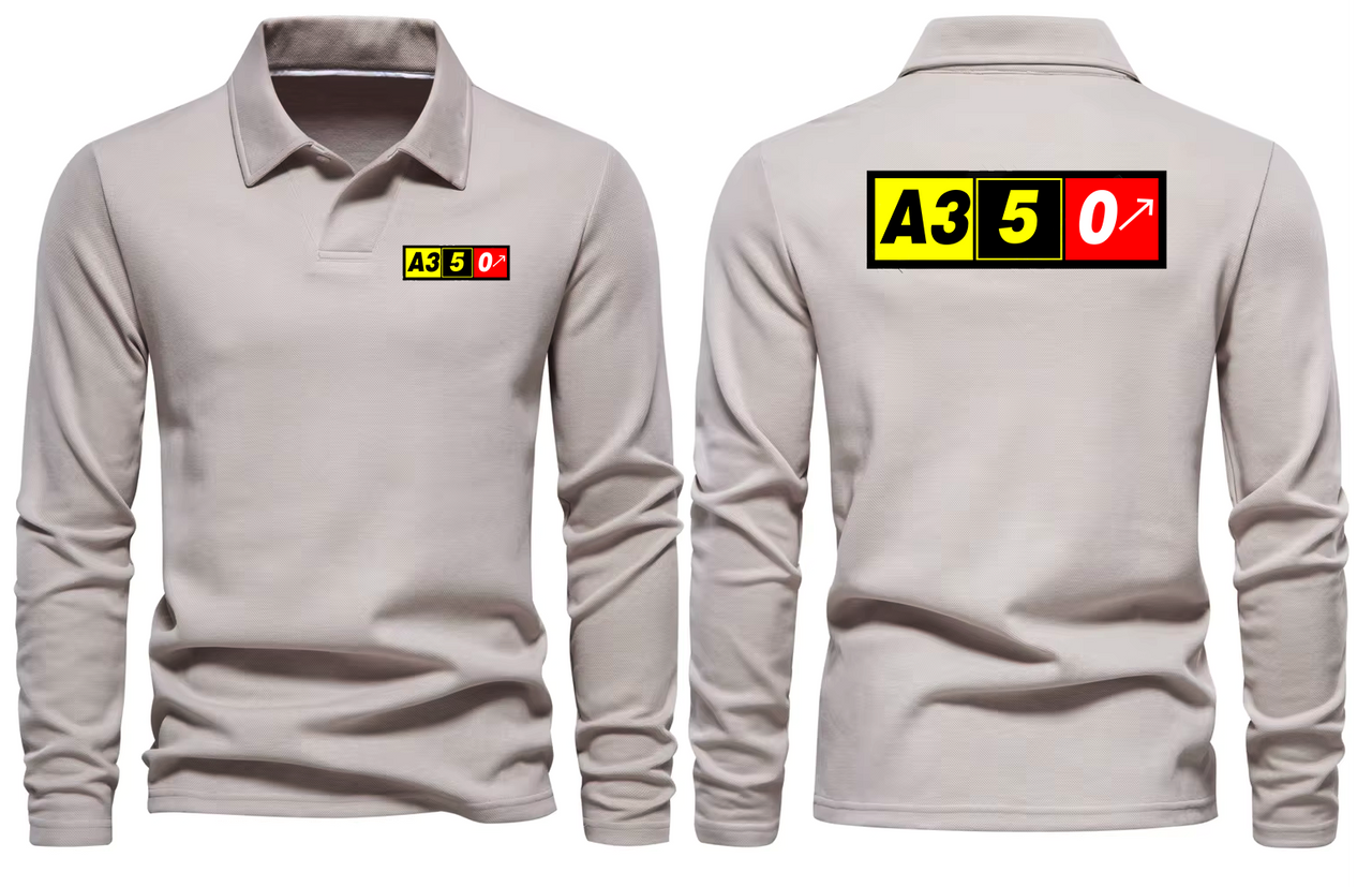 AIRBUS A350 LONG SLEEVE  POLO