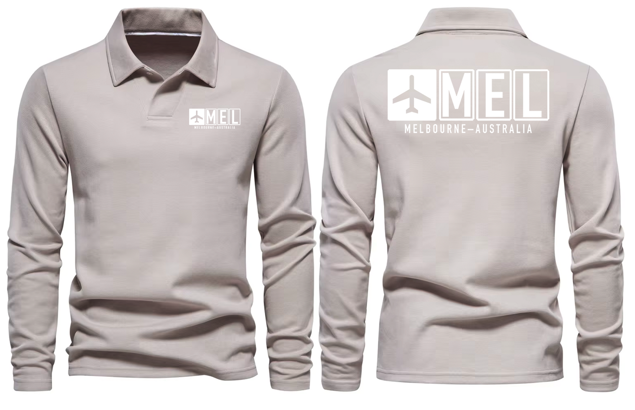MEL AIRPORT LONG SLEEVE POLO