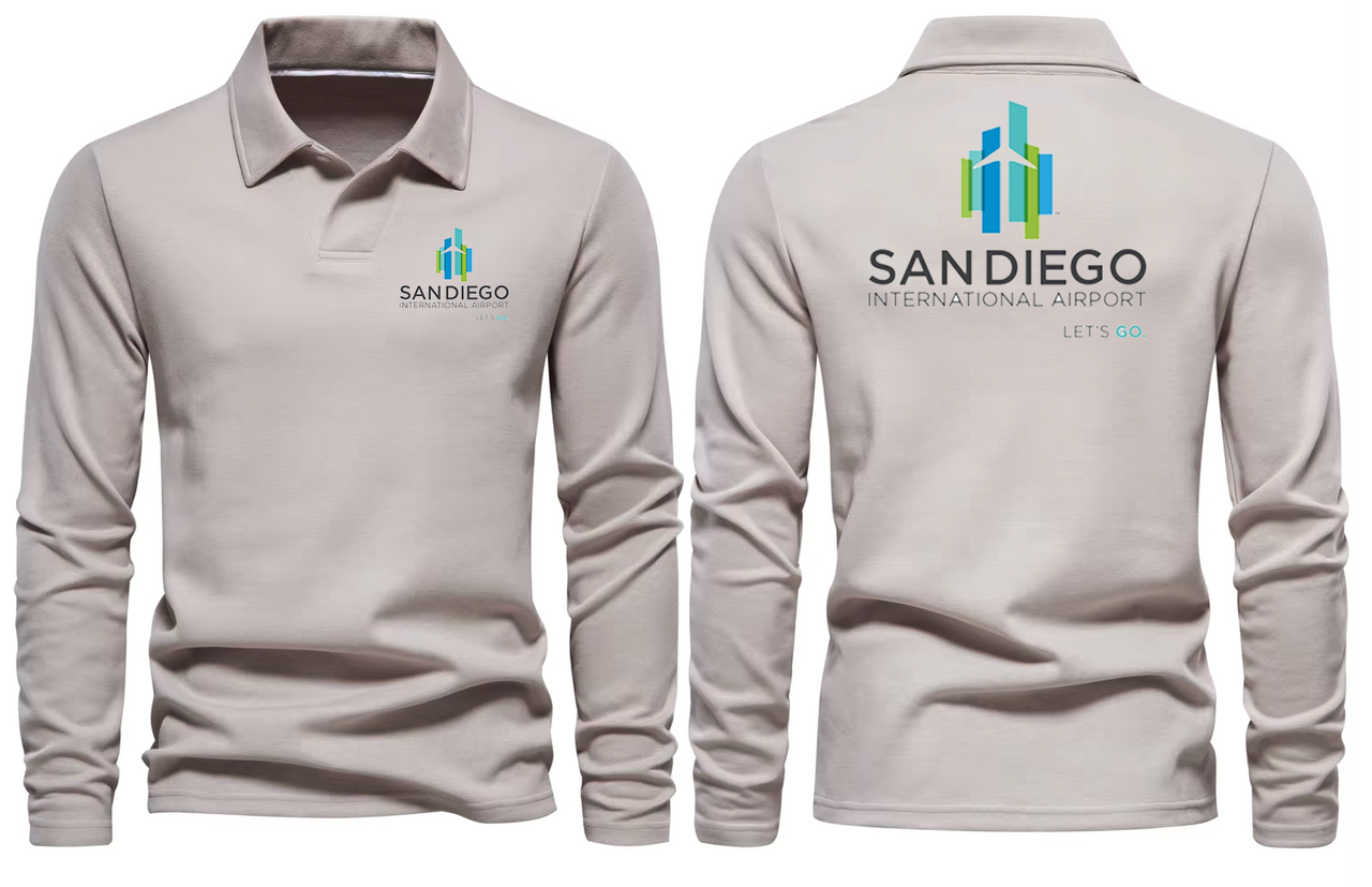 SANDIEGO AIRPORT LONG SLEEVE  POLO