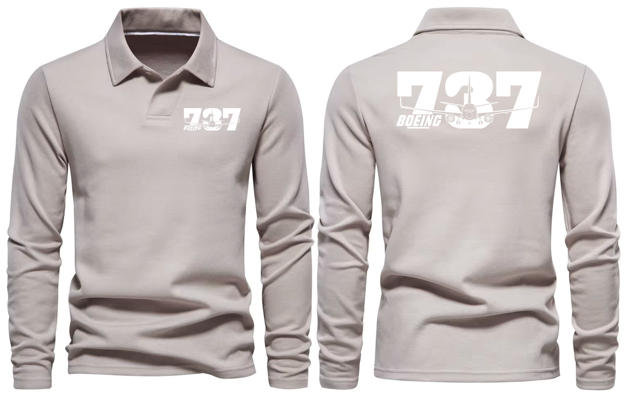 BOEING 737 LONG SLEEVE  POLO