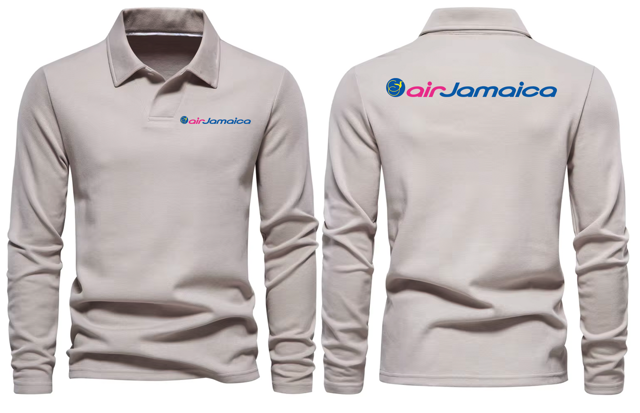 AIR JAMAICA  LONG SLEEVE  POLO