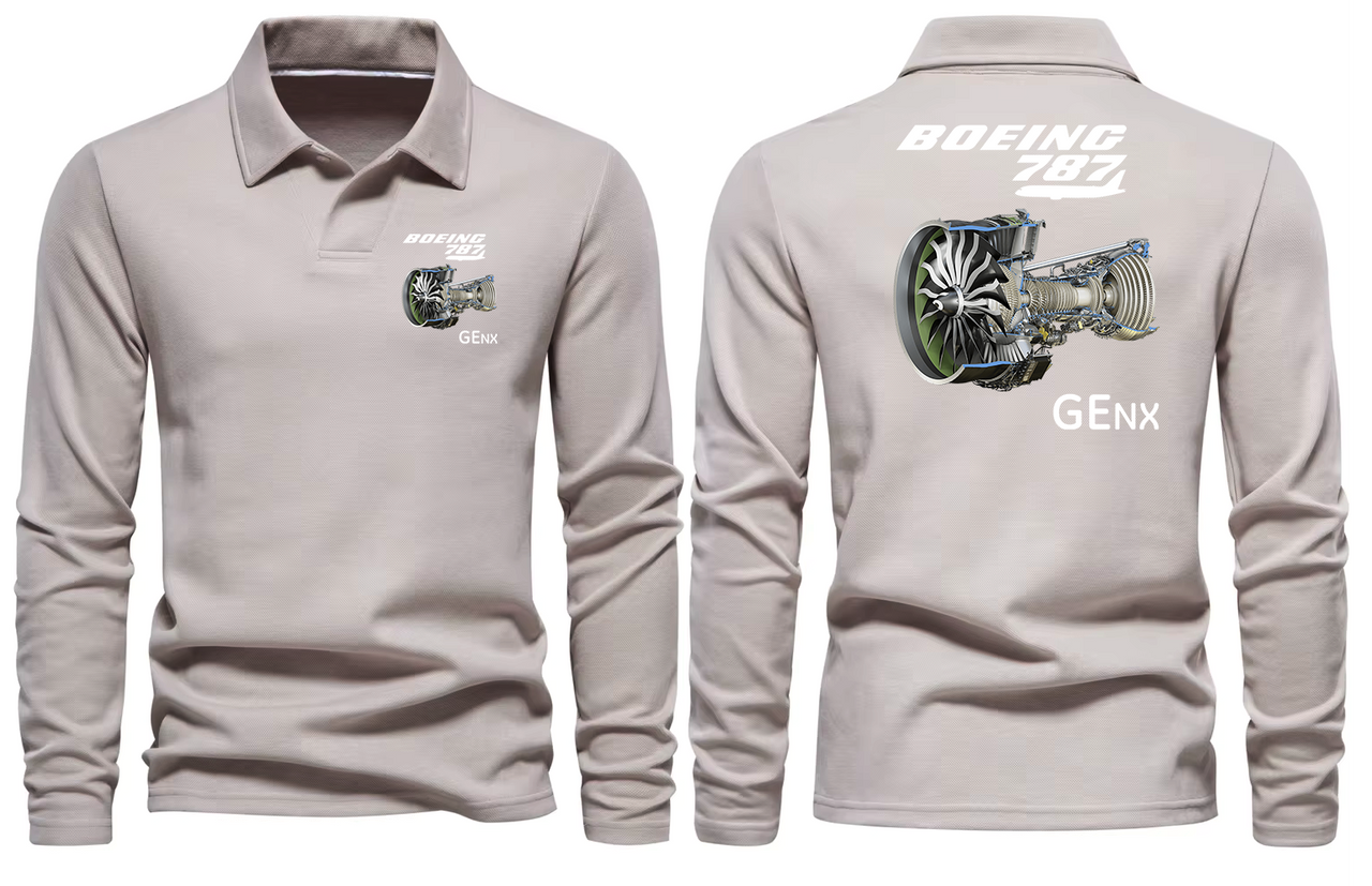 BOEING 787  LONG SLEEVE  POLO