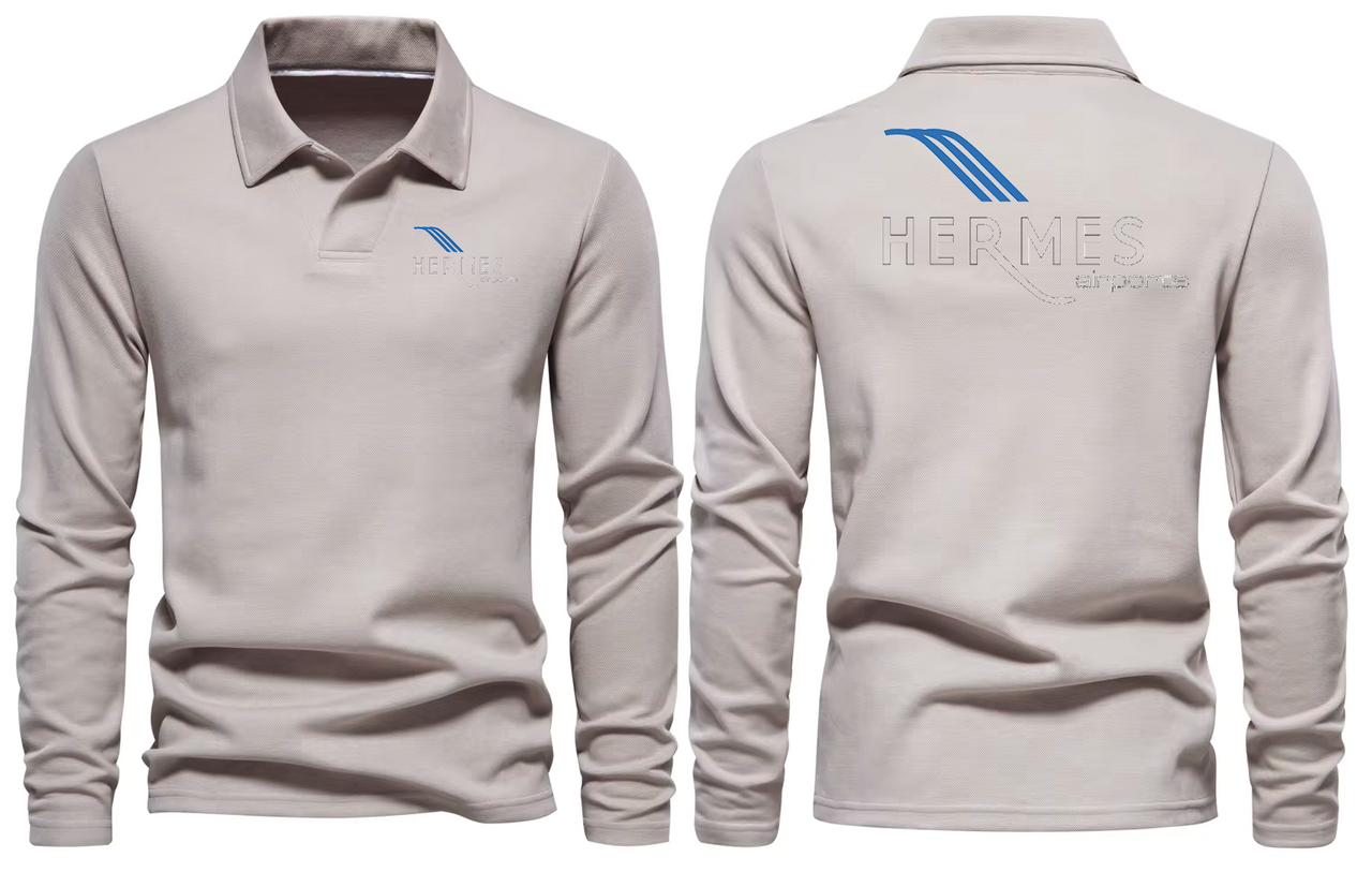 HERMES AIRWAYS LONG SLEEVE  POLO