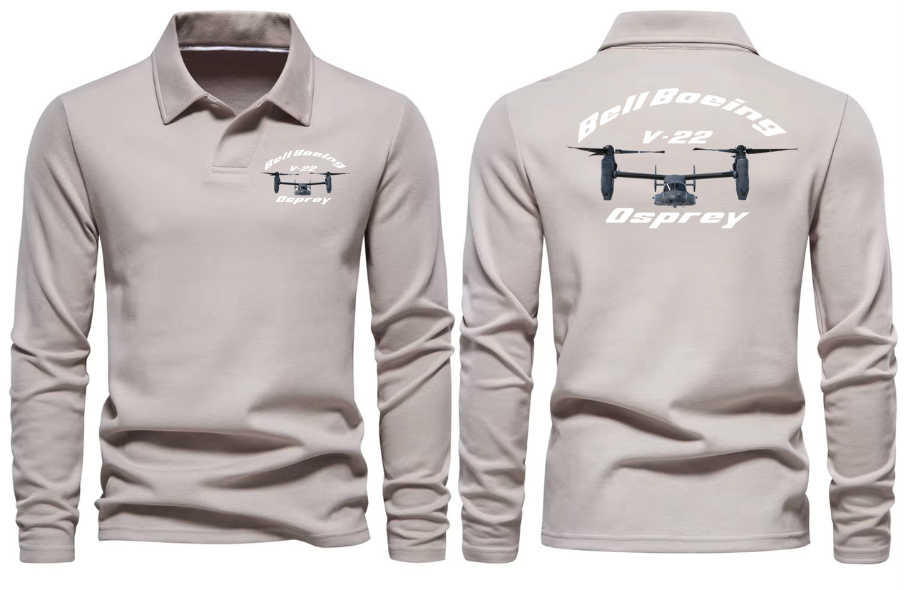 BOEING BELL V22 LONG SLEEVE  POLO