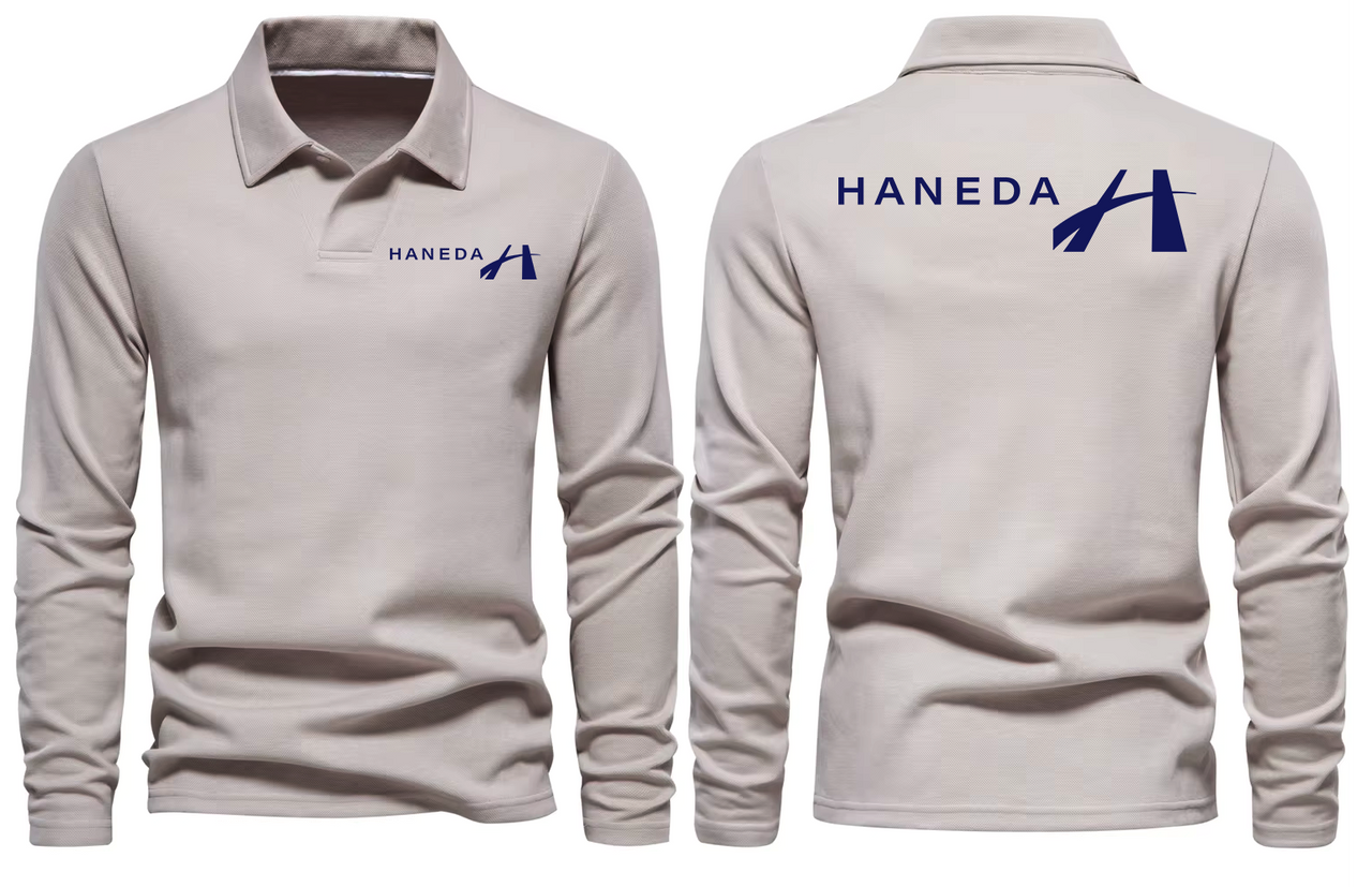 AER HANEDA AIRPORT LONG SLEEVE  POLO