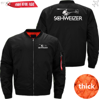 Thumbnail for SCHWEIZER HELICOPTER LOGO AVIATOR JACKET