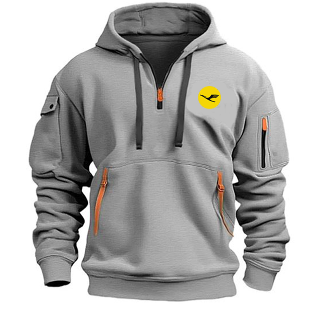 LOGO LUFTHANSA AIRLINE HOODED JACKET PULLOVER