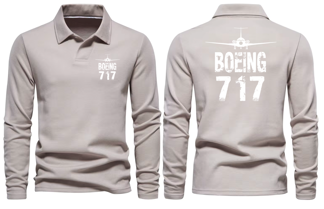 BOEING 717 LONG SLEEVE  POLO