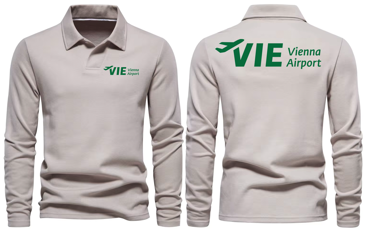 VIE AIRPORT LONG SLEEVE  POLO