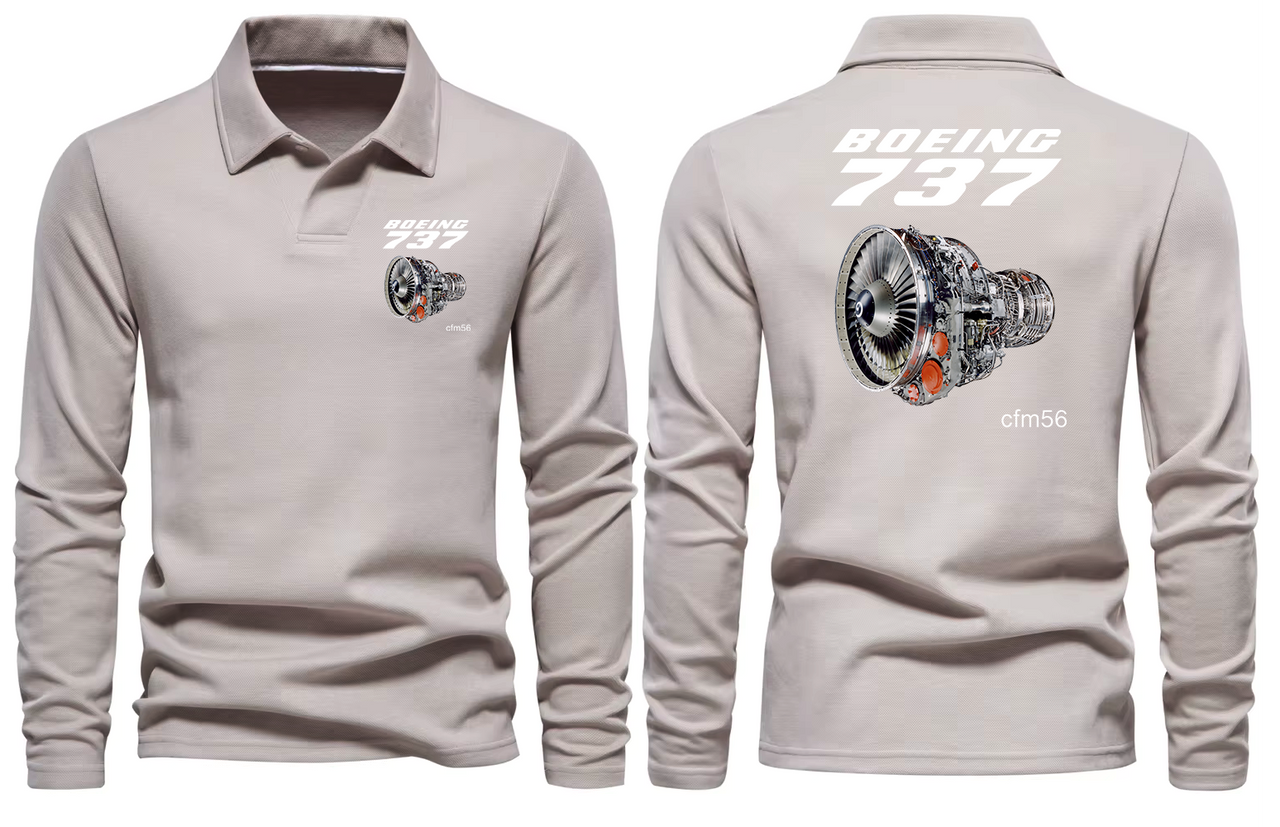 BOEING CFM 56 LONG SLEEVE  POLO