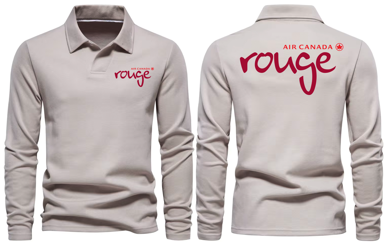 CANADA ROUGE AIRLINES LONG SLEEVE  POLO