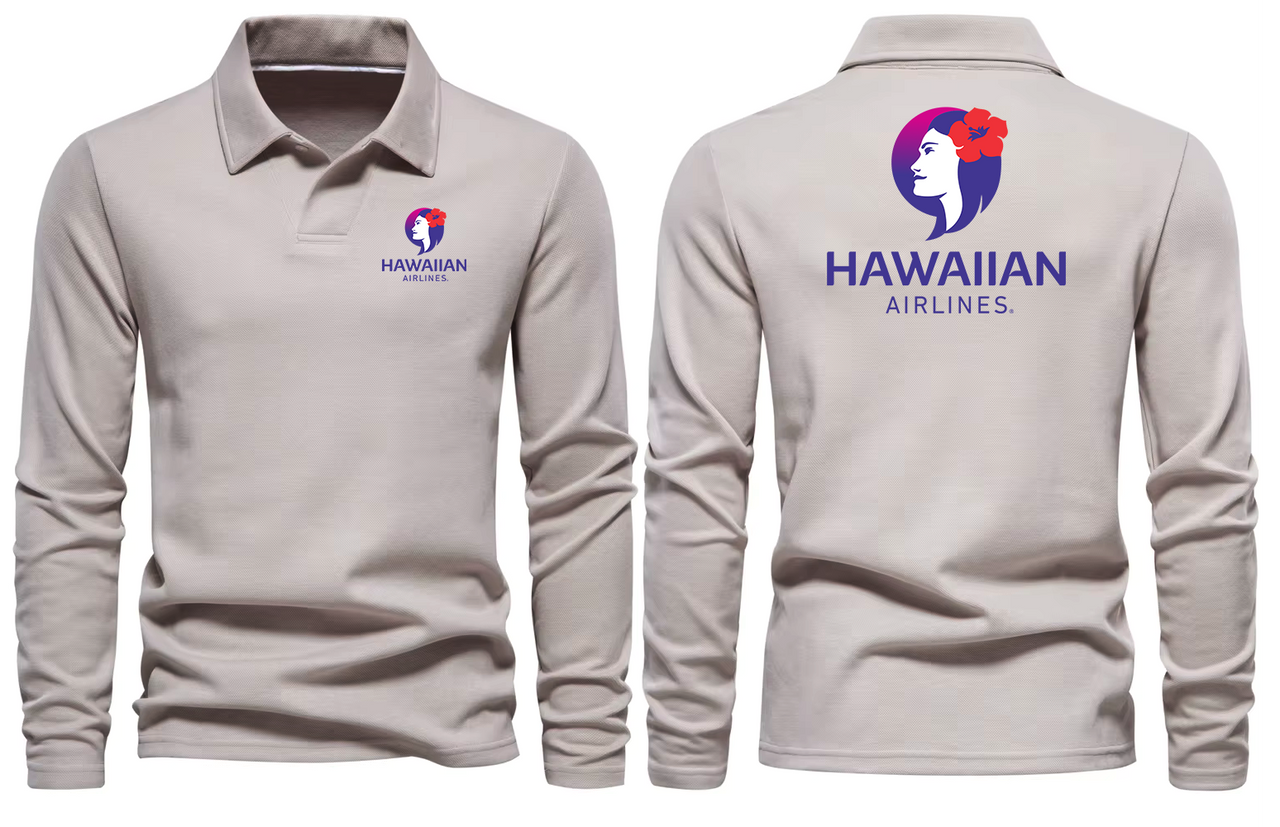 AIR HAWAIIAN AIRLINES LONG SLEEVE  POLO