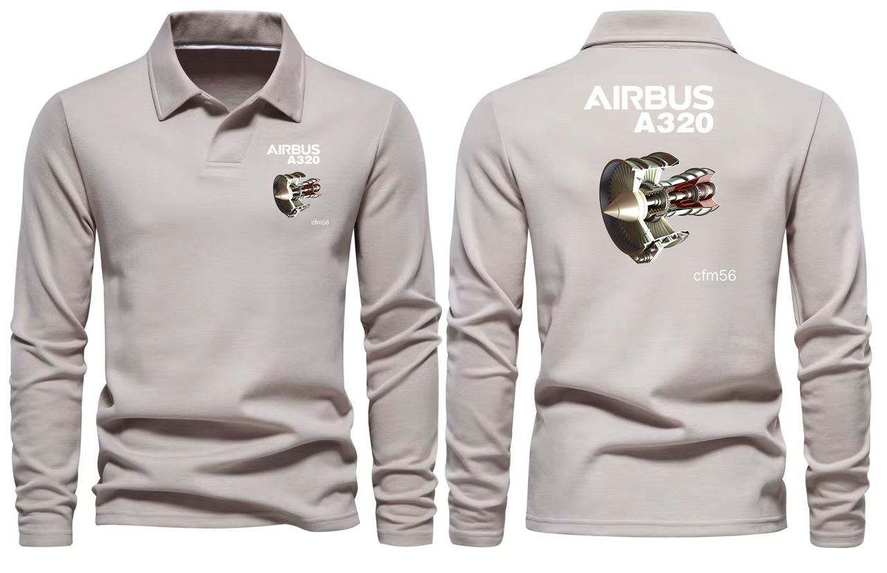 AIRBUS A320 CFM56 LONG SLEEVE  POLO