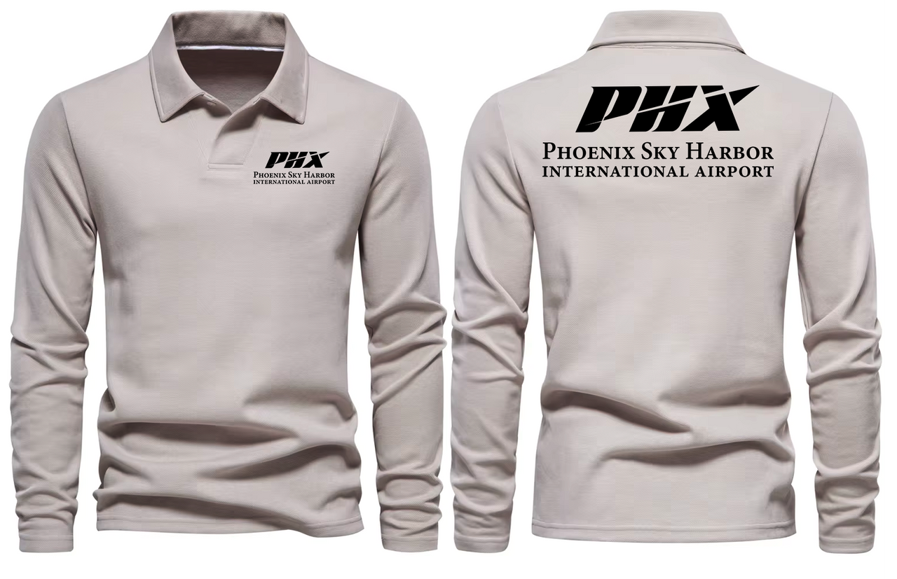 PHX AIRPORT LONG SLEEVE  POLO