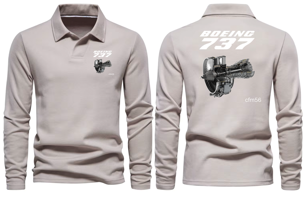 BOEING CFM 56 LONG SLEEVE  POLO
