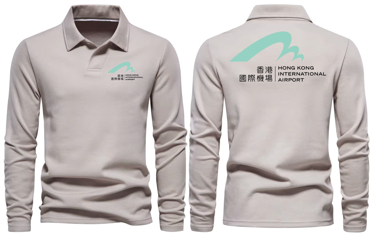 HK AIRPORT LONG SLEEVE  POLO