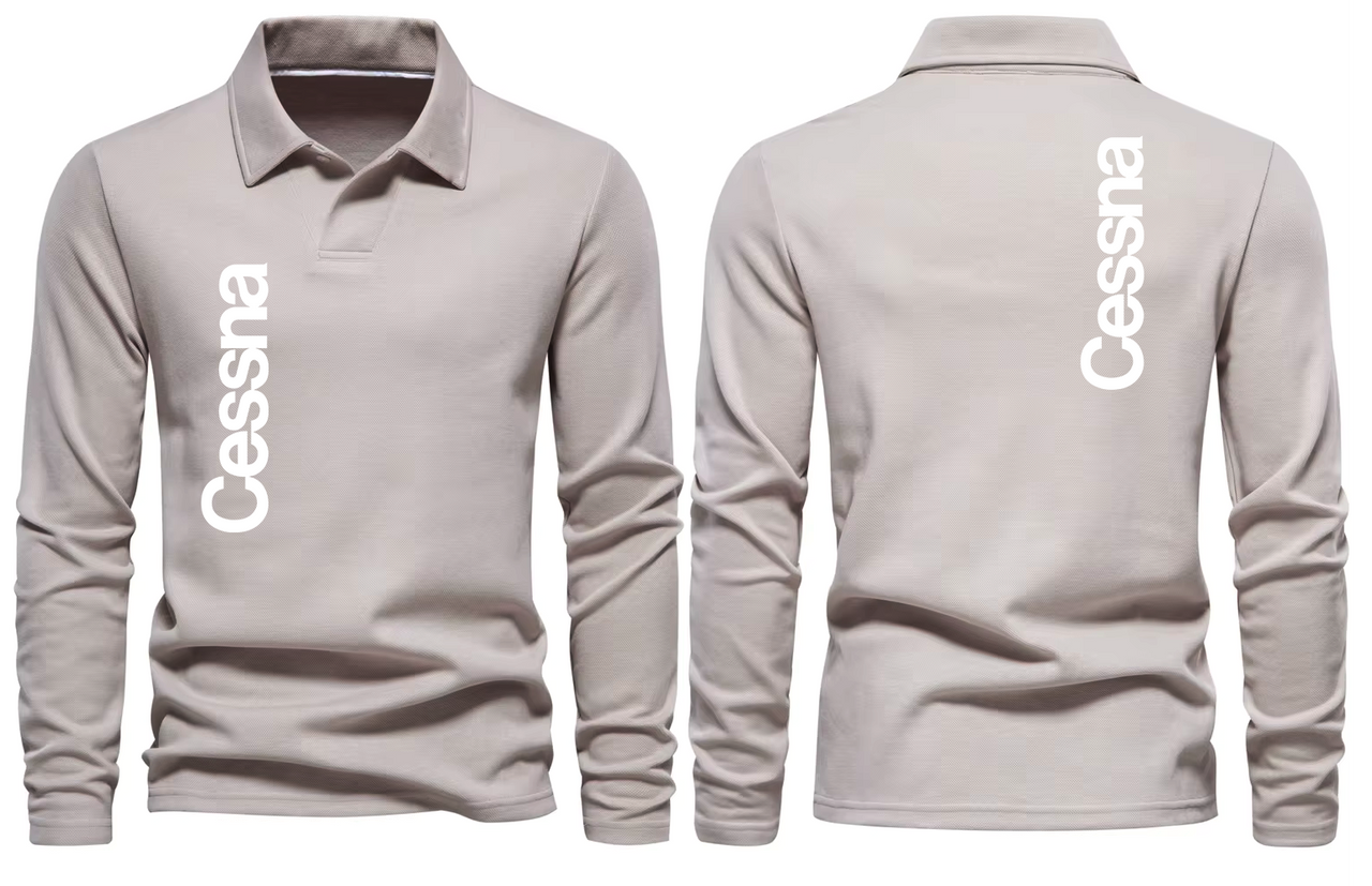 CESSNA LOGO LONG SLEEVE  POLO