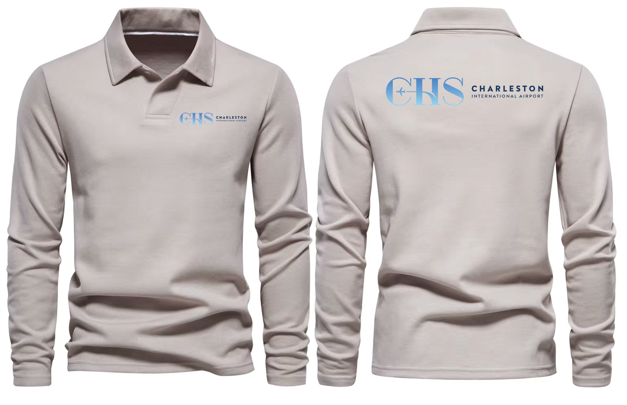 CHARLESTON AIRPORT LONG SLEEVE  POLO