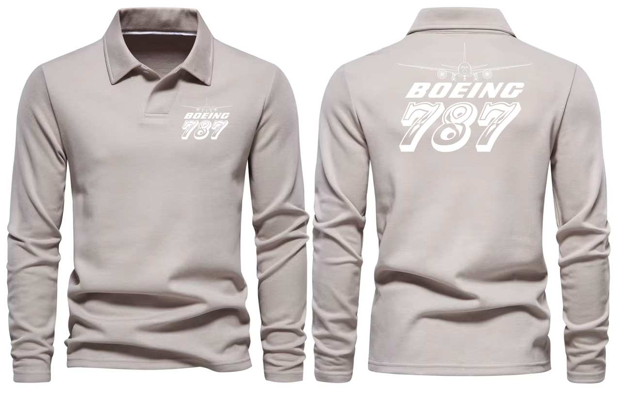 BOEING 787  LONG SLEEVE  POLO