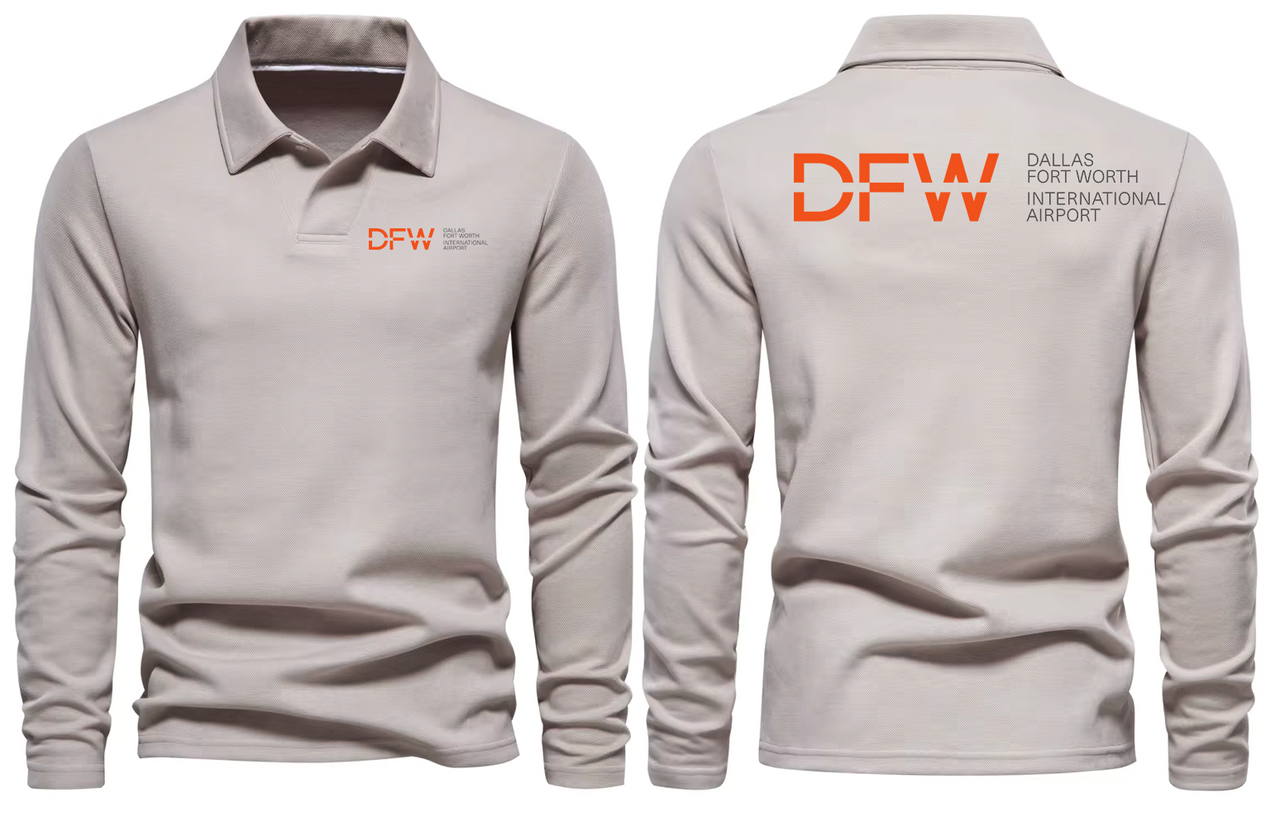 AER DFW AIRPORT LONG SLEEVE  POLO