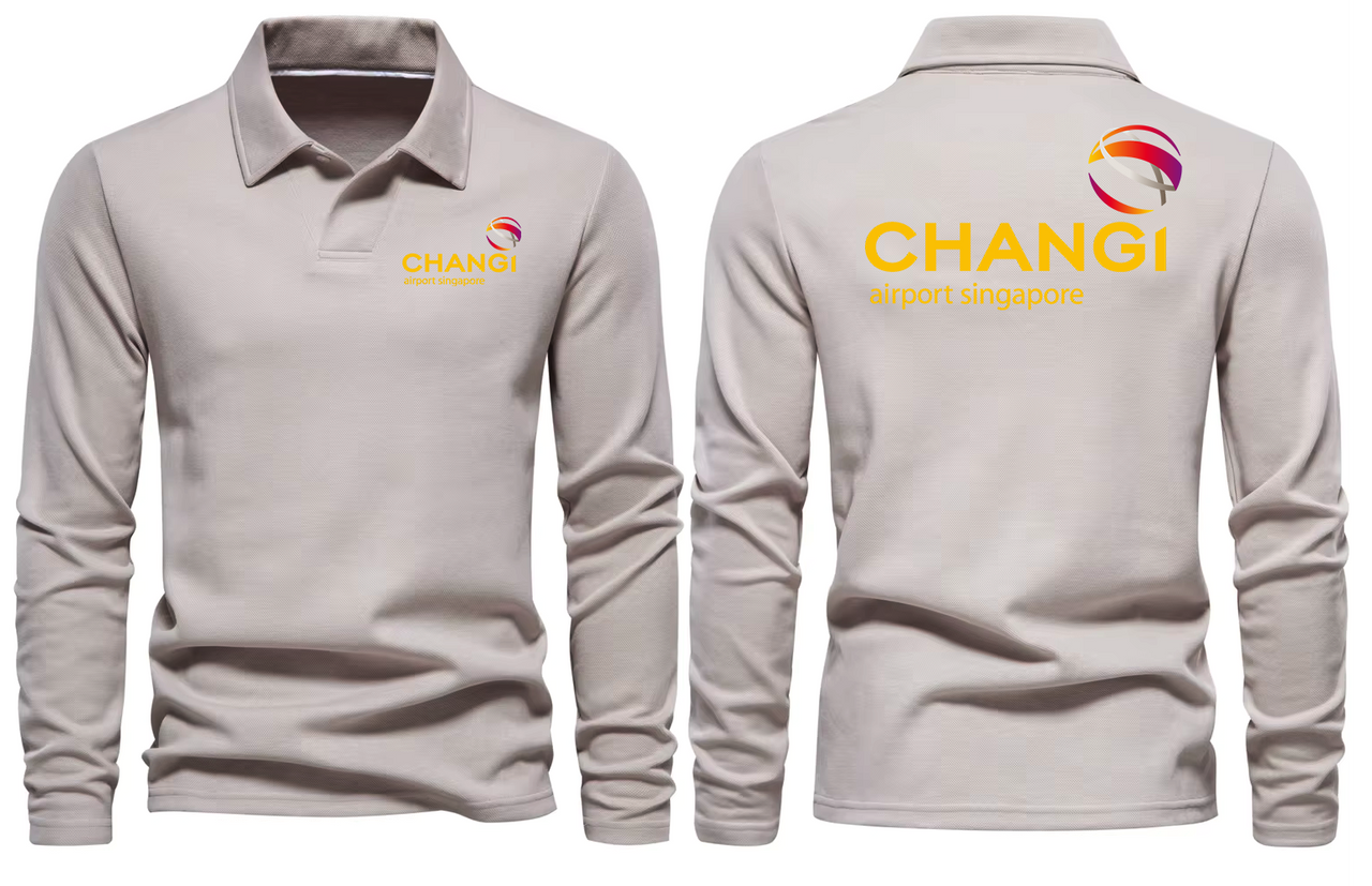 CHANGI AIRPORT LONG SLEEVE  POLO