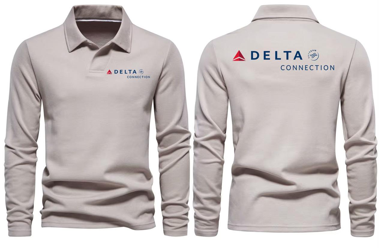 DELTA CONNECTION LONG SLEEVE  POLO