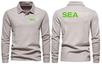 Thumbnail for SEA AIRPORT LONG SLEEVE  POLO