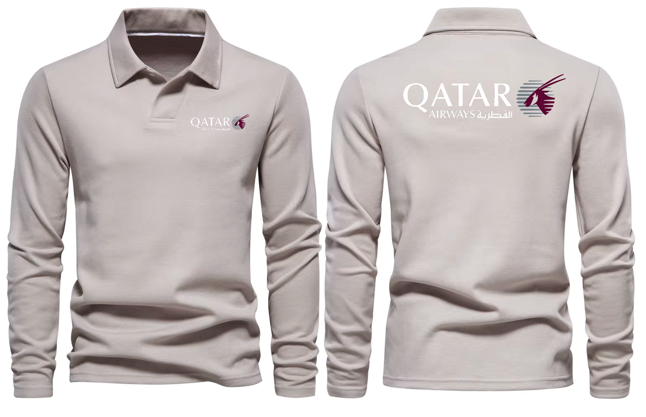 QATAR AIR  LONG SLEEVE  POLO
