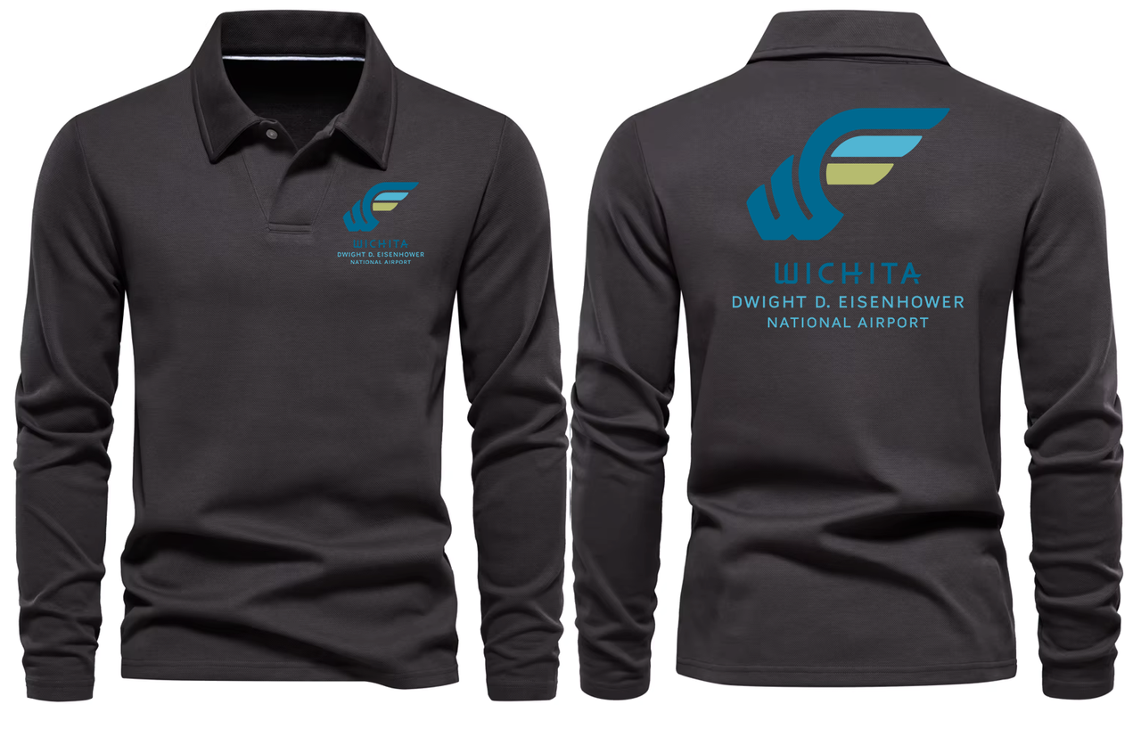 WHICITA AIRPORT LONG SLEEVE  POLO
