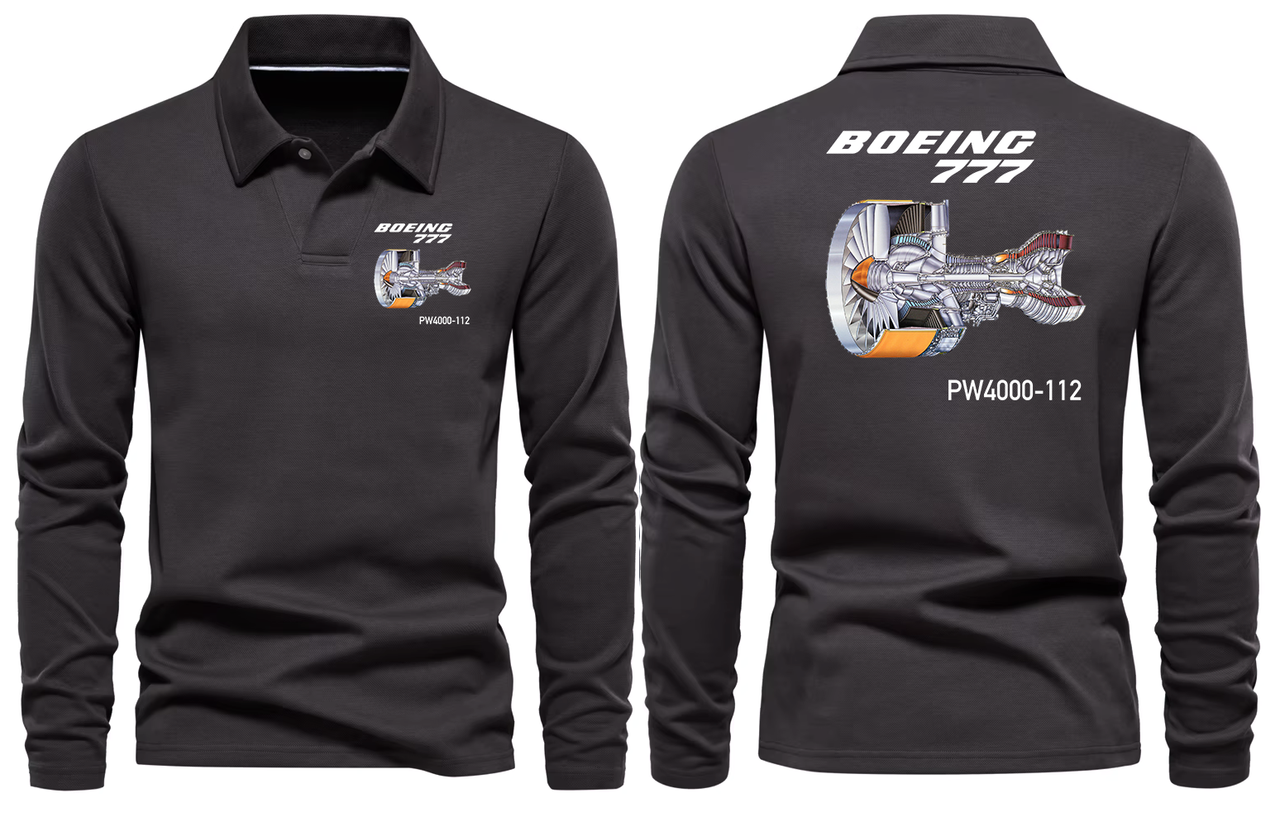 BOEING 777 PW400-112 LONG SLEEVE  POLO