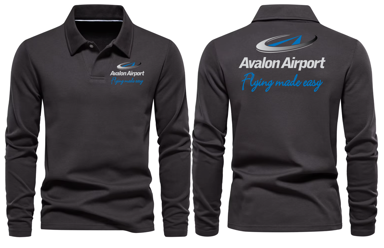 AVALON AIRPORT LONG SLEEVE  POLO