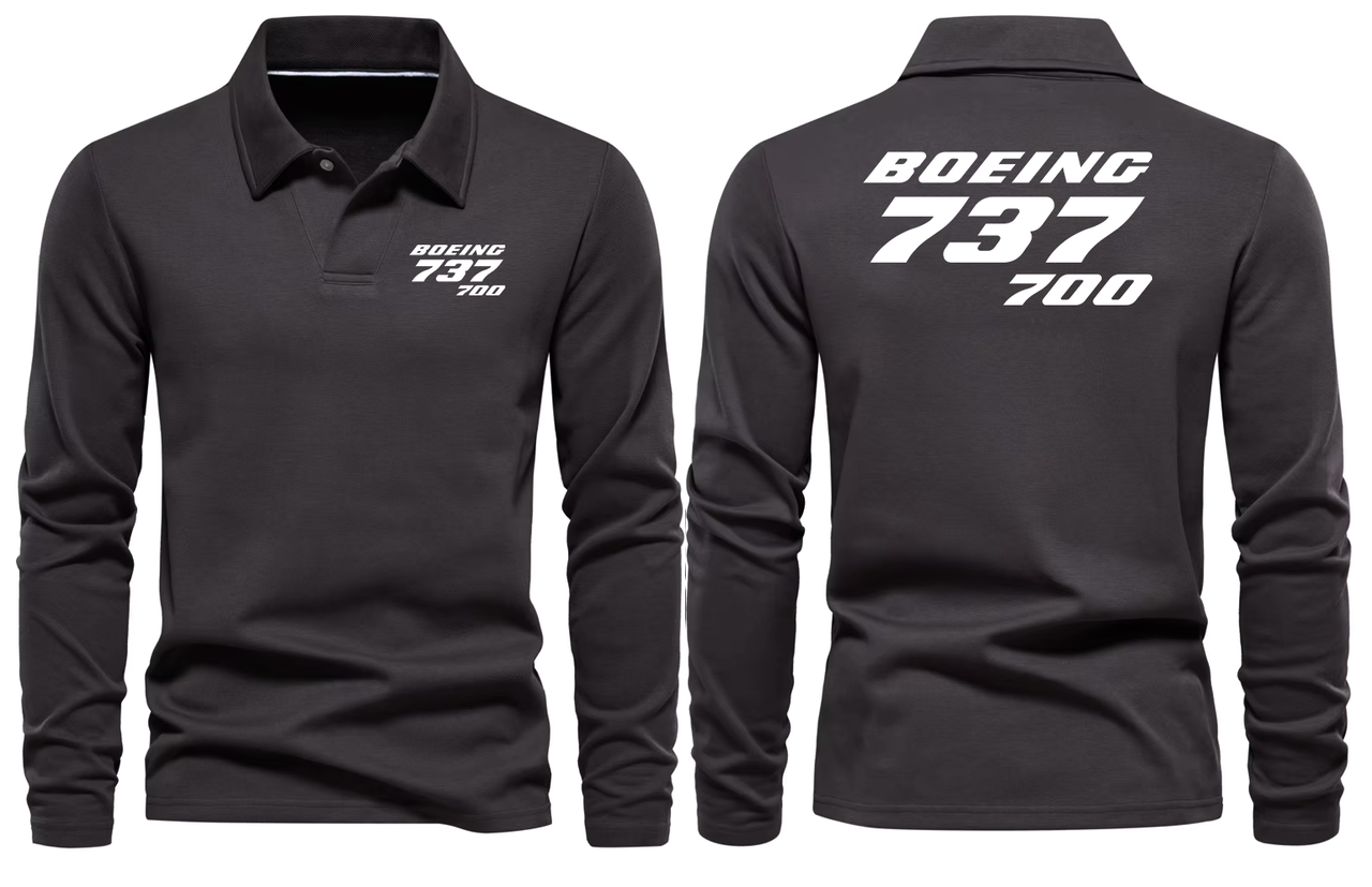 BOEING 737 700 LONG SLEEVE  POLO