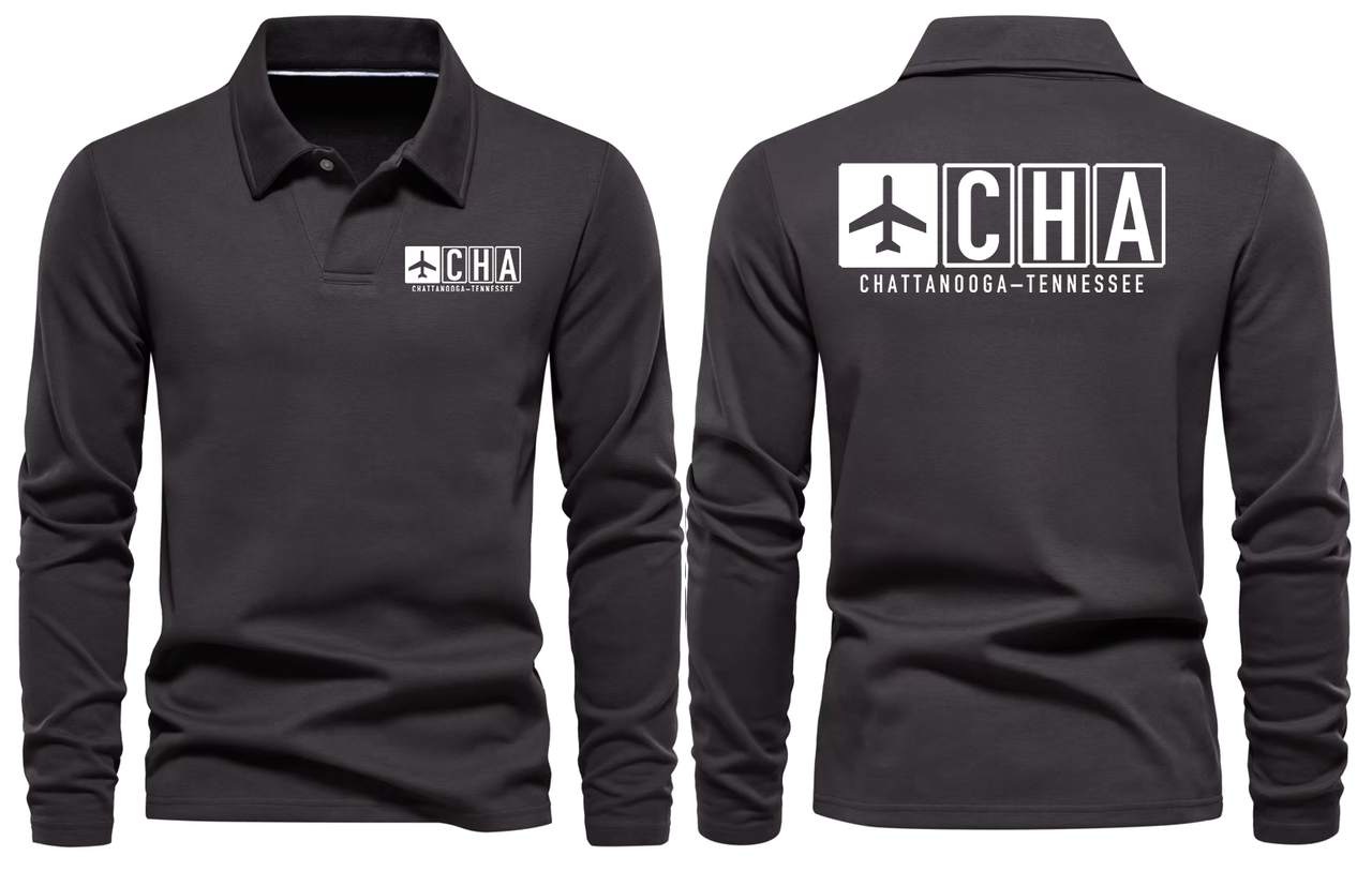 CHA AIRPORT LONG SLEEVE POLO