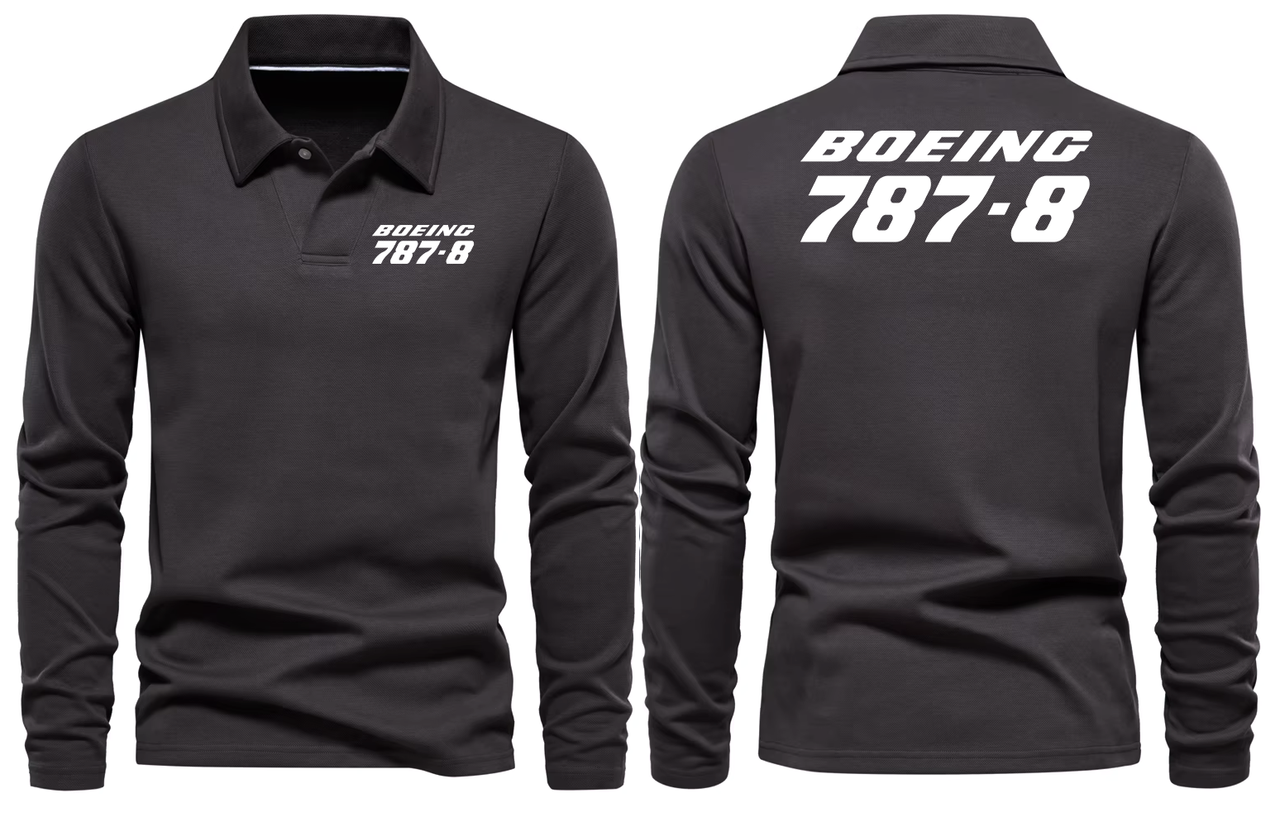 BOEING 787-8  LONG SLEEVE  POLO