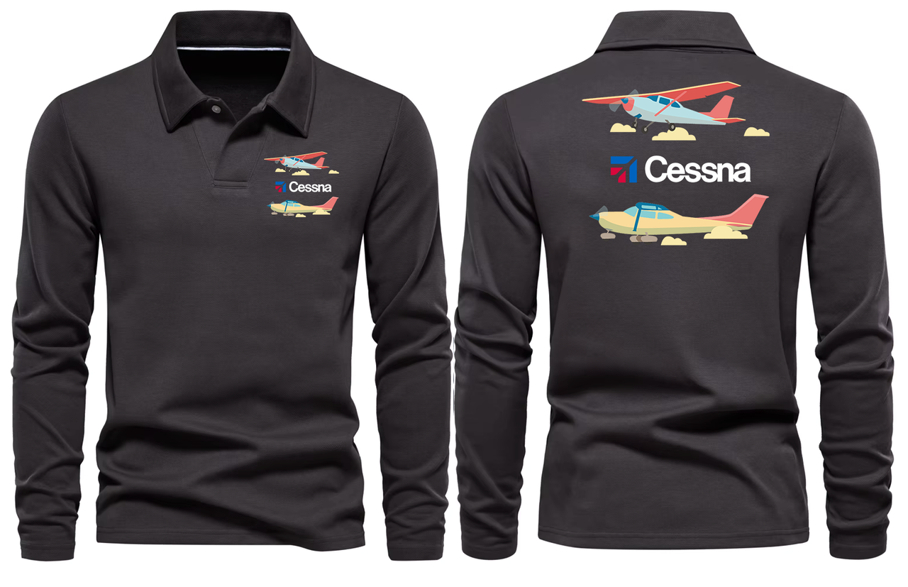 CESSNA LONG SLEEVE  POLO