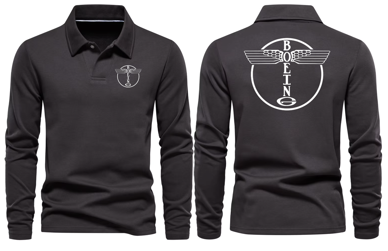 BOEING OLD LOGO LONG SLEEVE  POLO